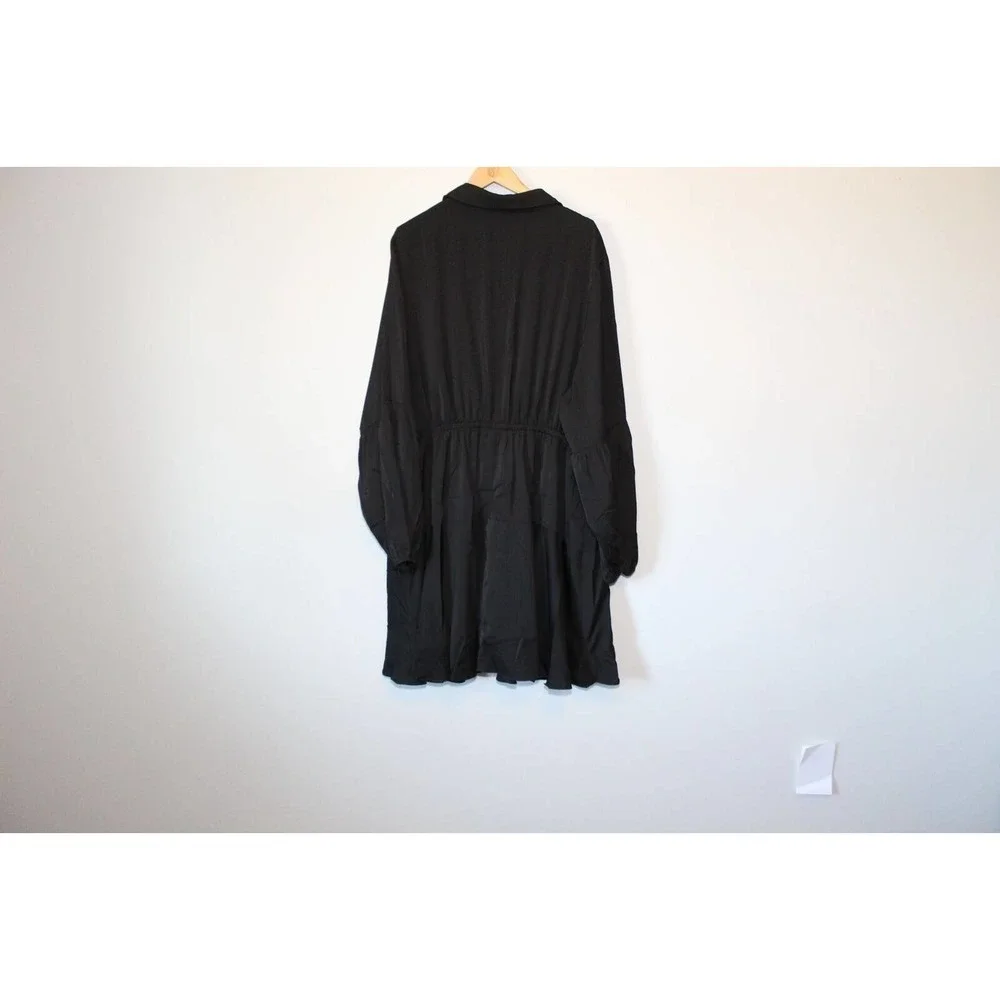 NWT *READ NOTE* City Chic Flounce Shirt Dress Black Plus Size 22 XL H14235 - Picture 9 of 12